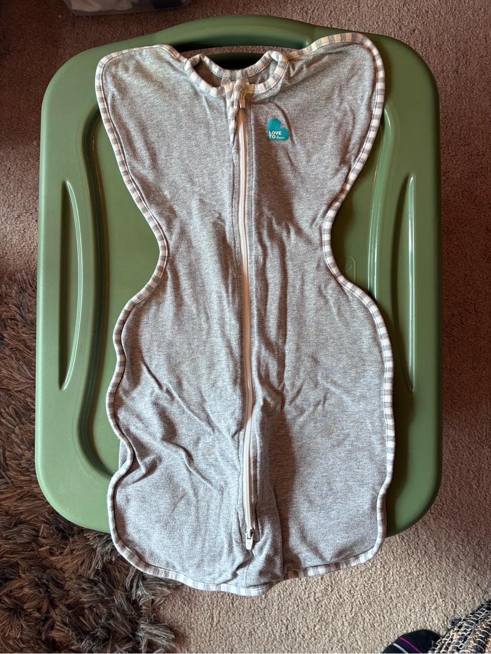 Love to Dream Grey Swaddle Sleep Sack with Zipper